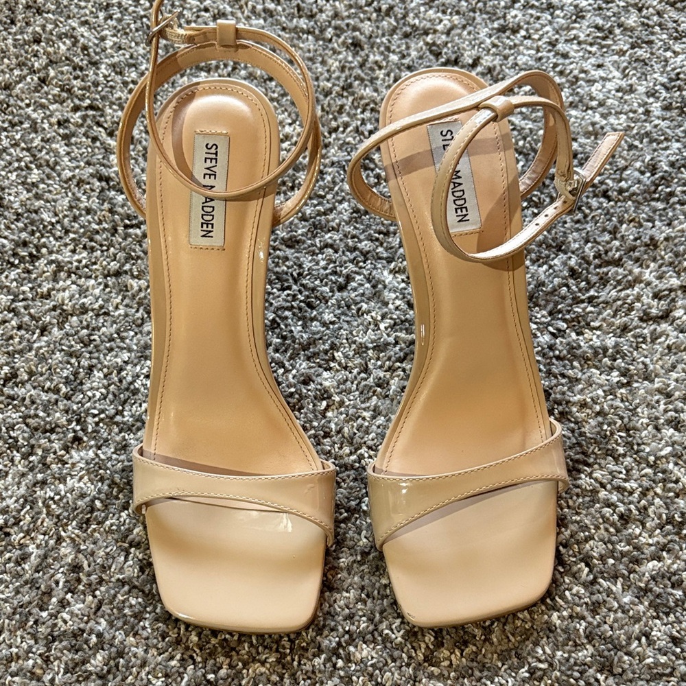 Steve Madden Beige Strappy Heels